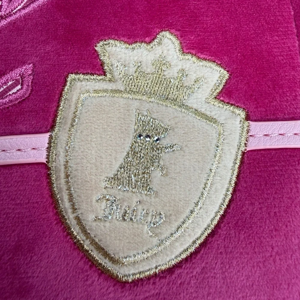 Juicy Couture Study In Style Tote Raspberry Tart Velour Bag Queen Pink NWT